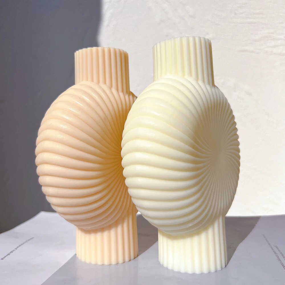 Swirl Vase Candle Mold