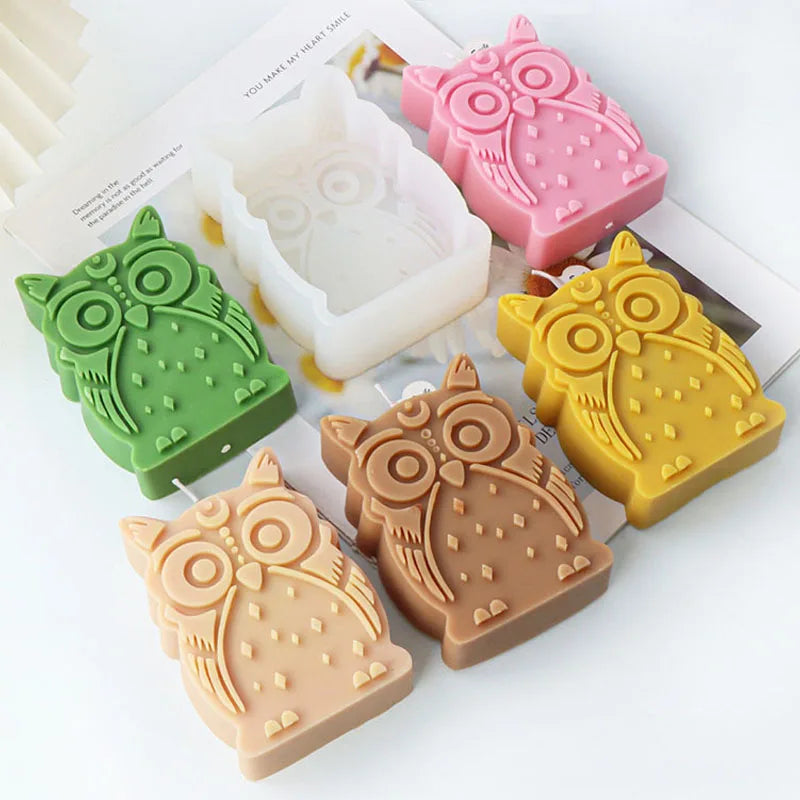 Cartoon Owl Silicone Candle Mold