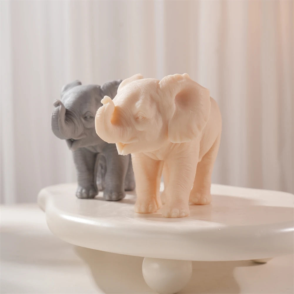 Walking Elephant Candle Mold