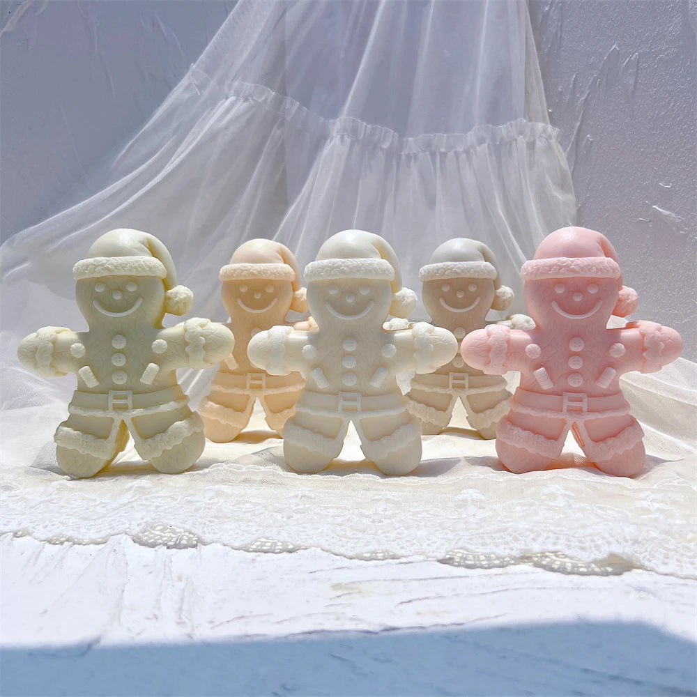 3D Gingerbread Man Silicone Candle Mold