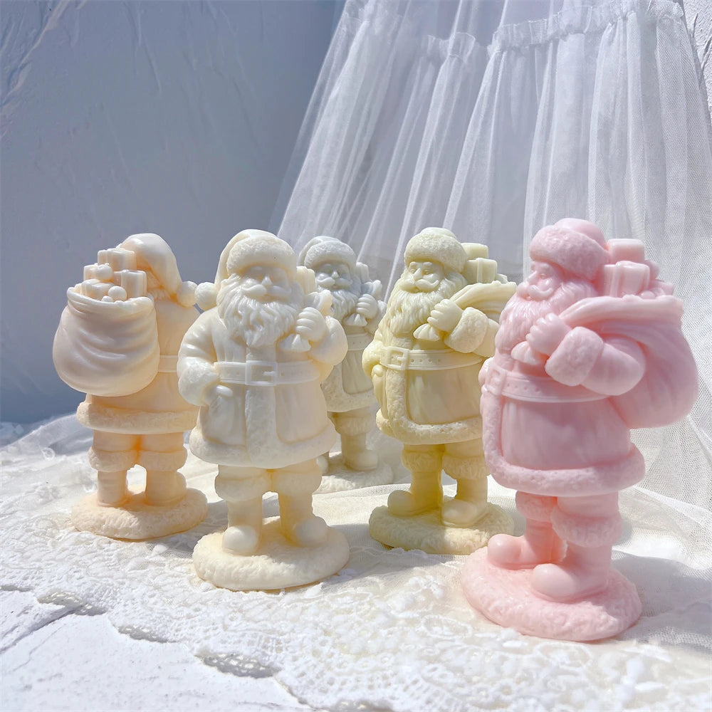 Standing Santa Claus Candle Silicone Mold