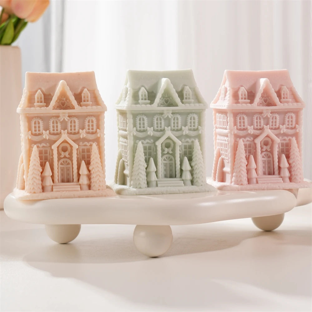 Gingerbread House Candle Silicone Mold