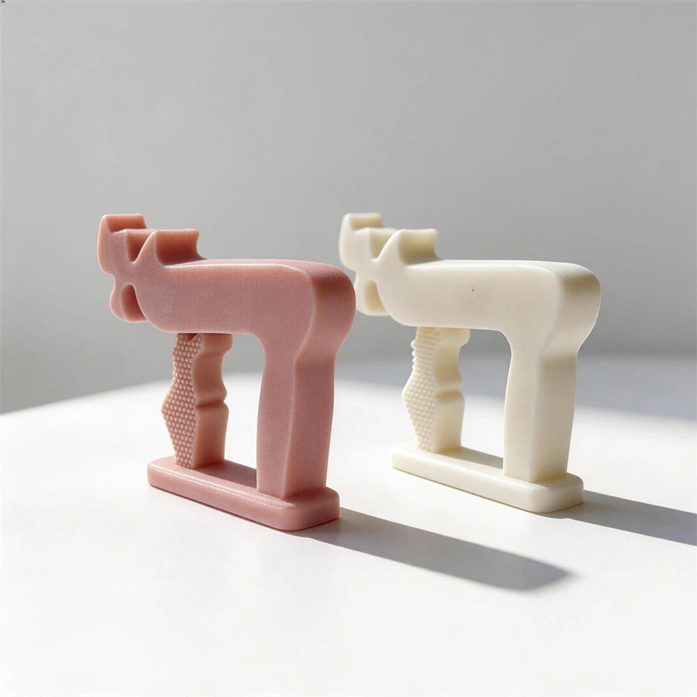 Chai Sculpture Silicone Candle Mold for Modern Judaica Art