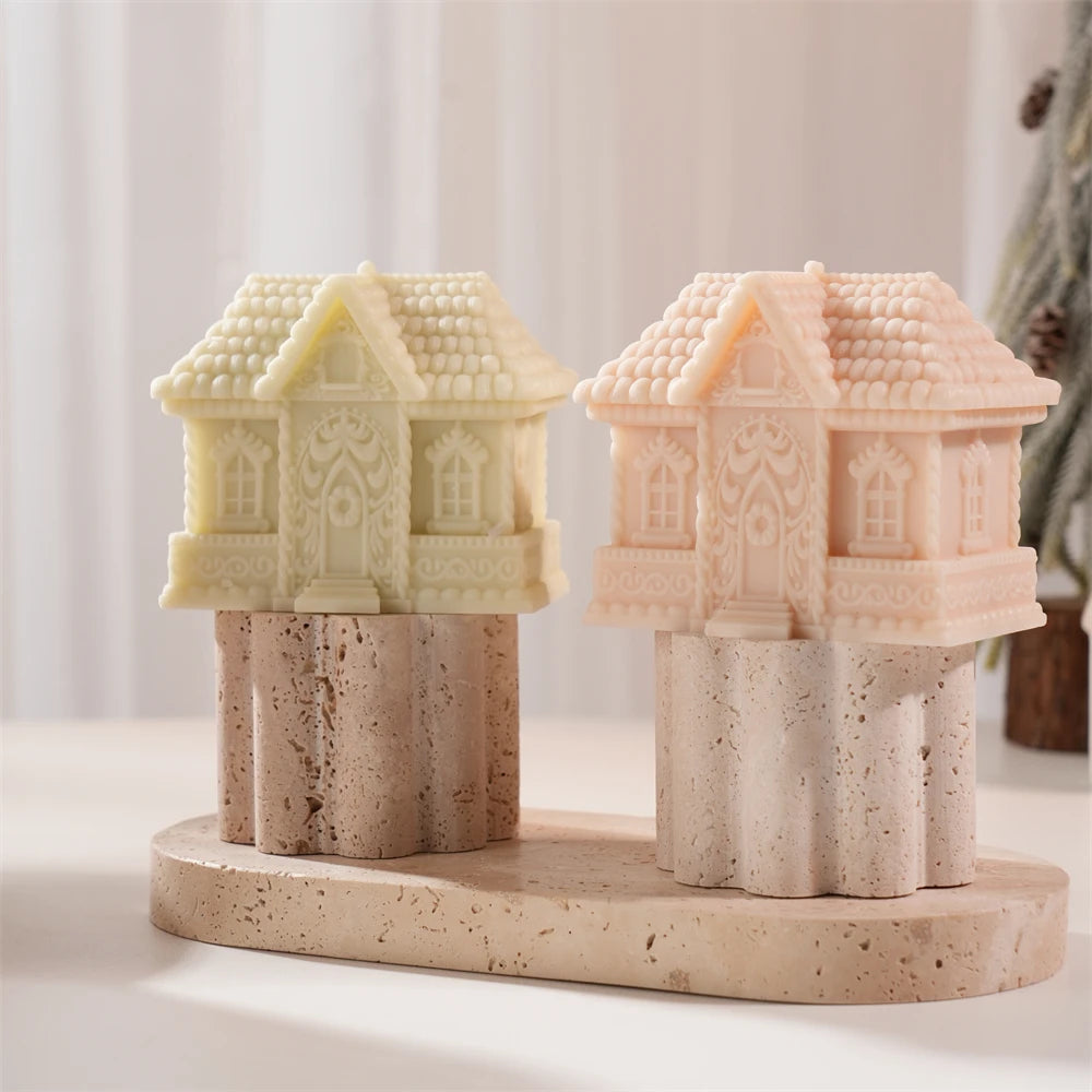 Gingerbread House Candle Silicone Mold