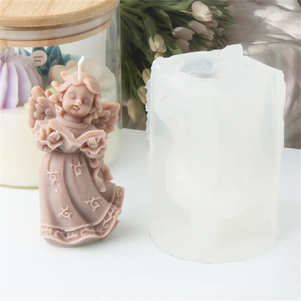 3D Angel Girls Candle Silicone Candle Mold