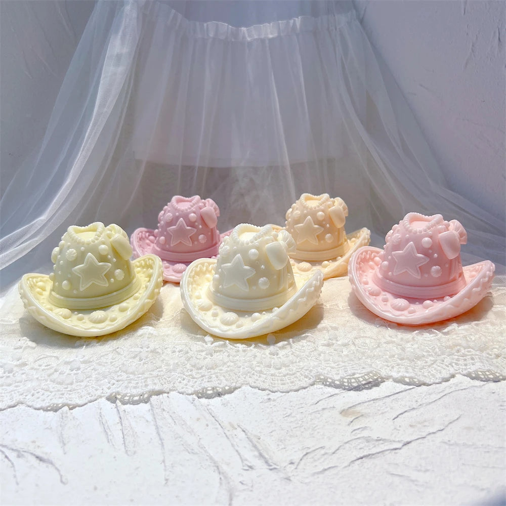 Gingerbread Cowboy Hat Candle Silicone Mold