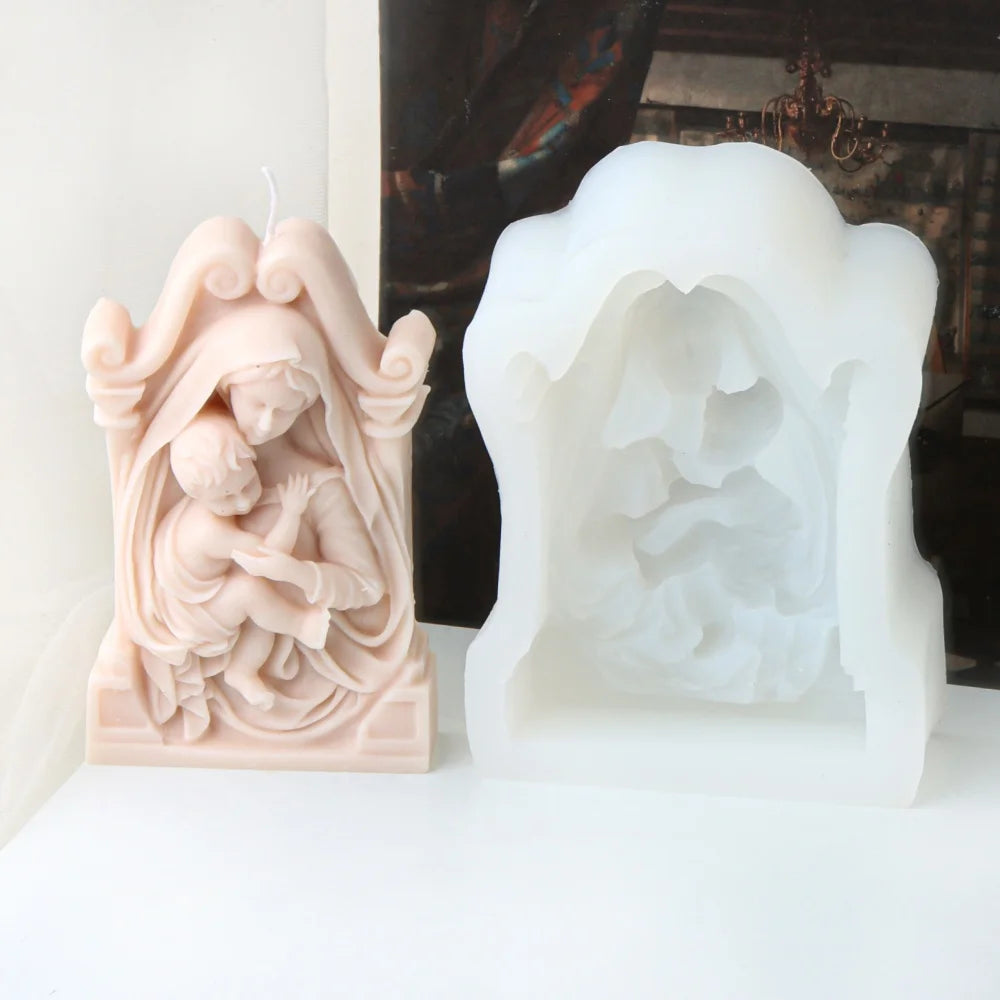 Madonna and Child Silicone Candle Mold