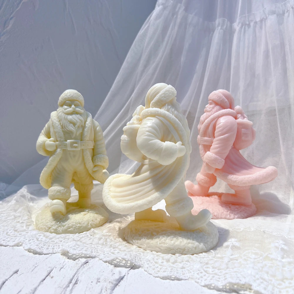Walking Santa Claus Candle Mold