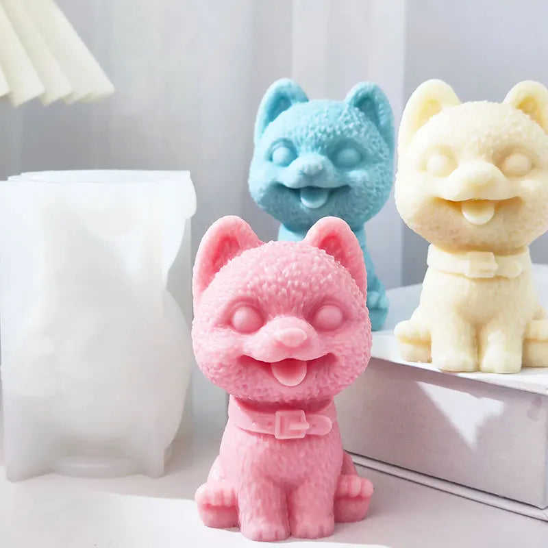 Flying Ear Bichon Silicone Candle Mold