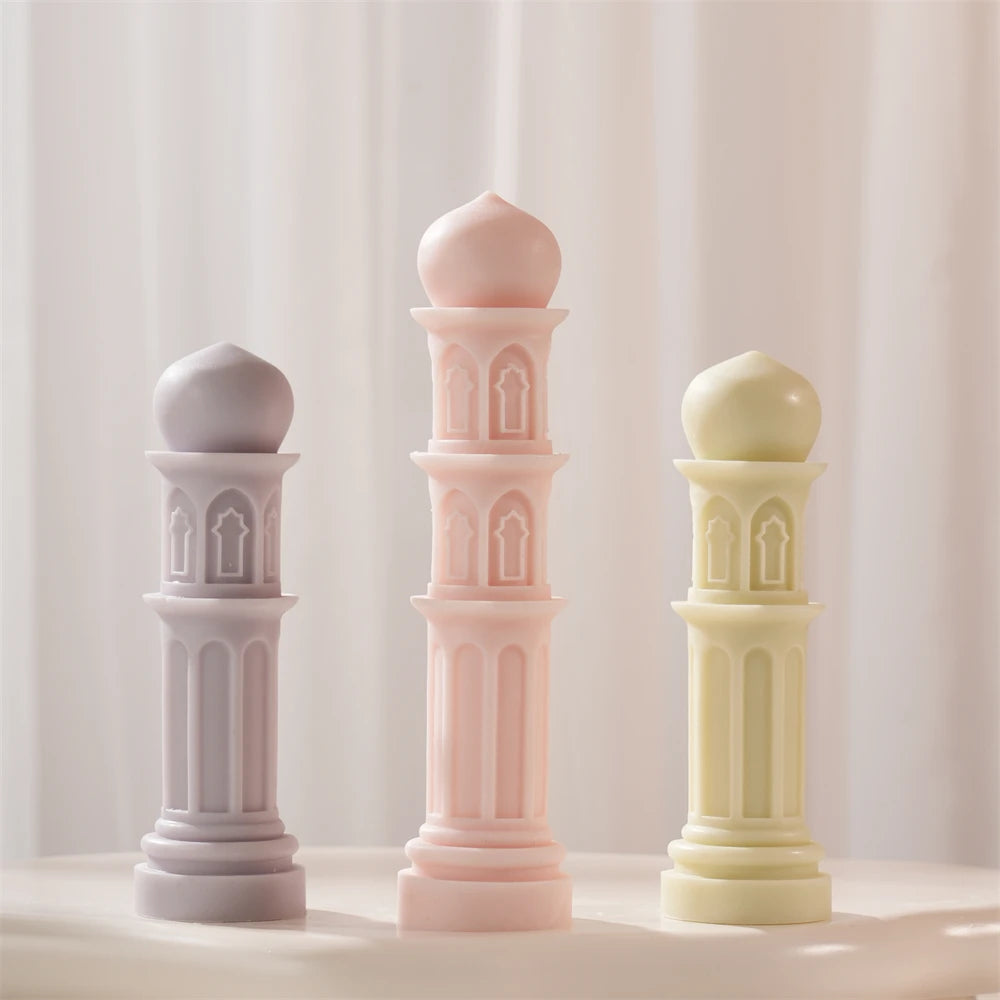 Ramadan Kareem Pillar Silicone Candle Mold