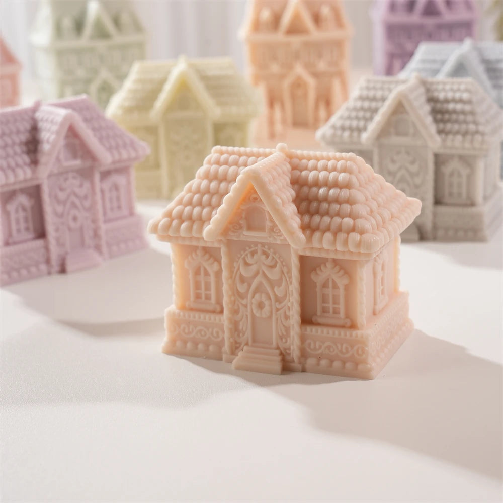 Gingerbread House Candle Silicone Mold