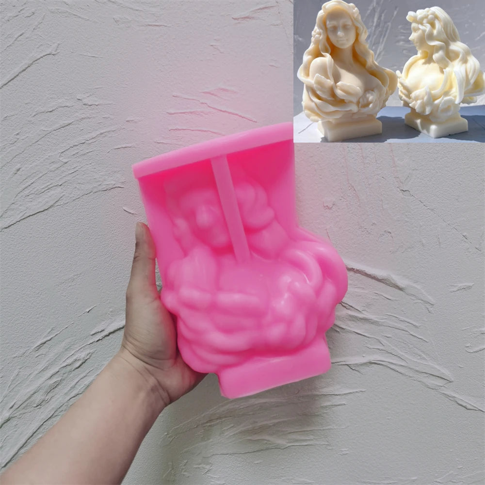 Curls & Flames Candle Silicone Mold