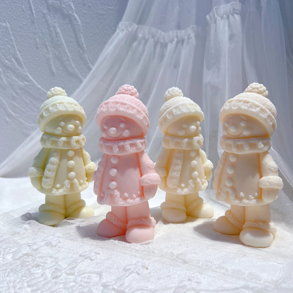 Gingerbread Snowman Candle Silicone Mold