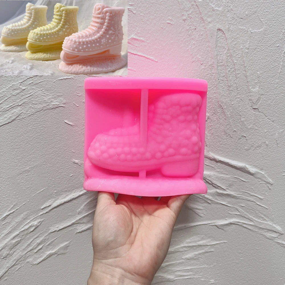 Gingerbread Ice Skates Candle Mold