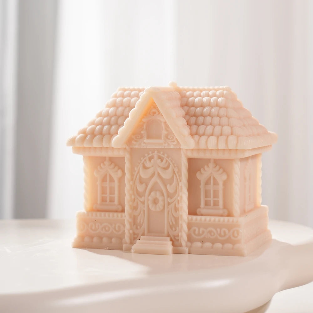 Gingerbread House Candle Silicone Mold