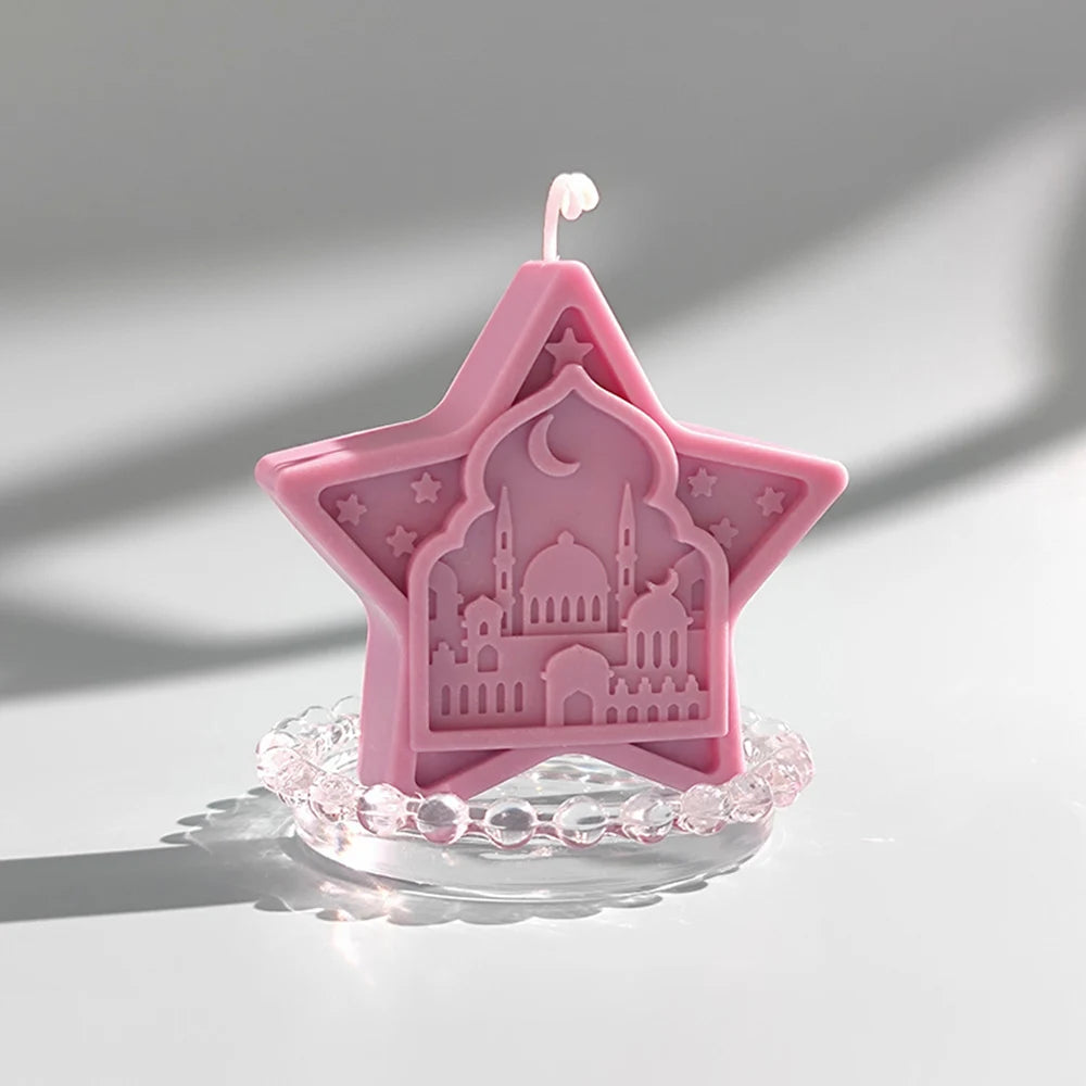 Five-Pointed Star Relief Candle Mold