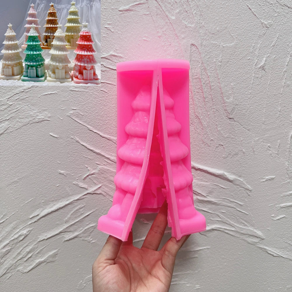 Christmas Holiday Tree Silicone Candle Mold