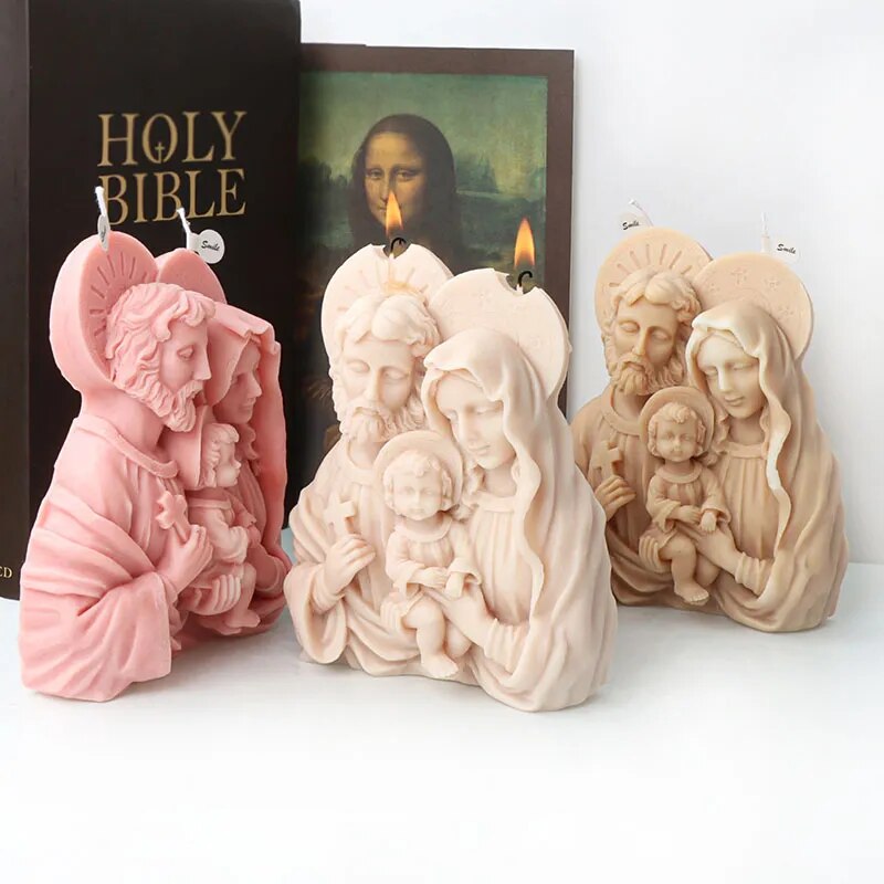 Jesus Family Candle Mold