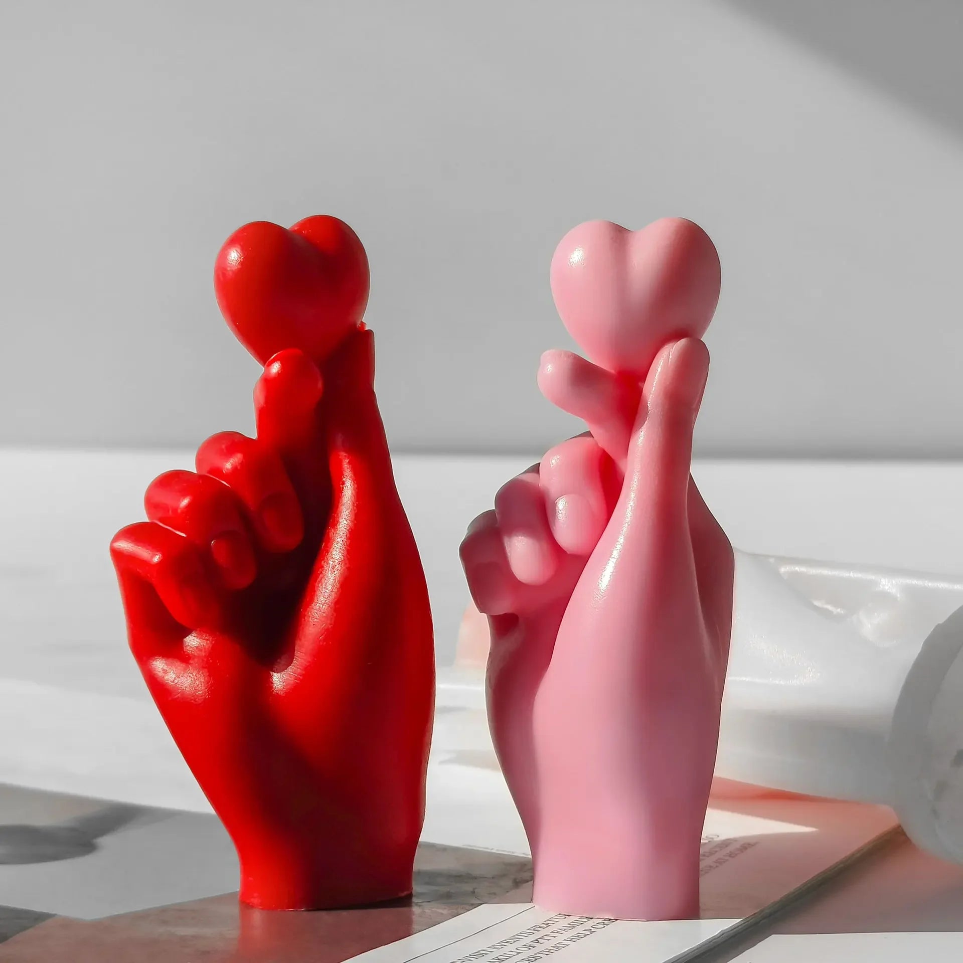 Finger Heart Gesture Silicone Candle Mold