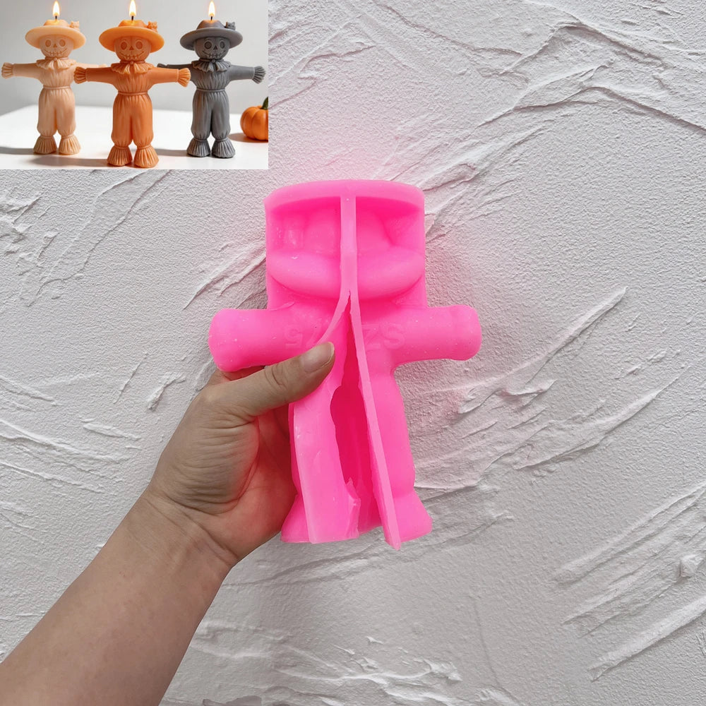 Halloween Scarecrow Silicone Candle Mold for Seasonal Decor