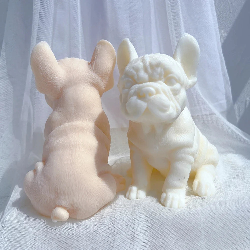 French Bulldog Candle Mold Silicone