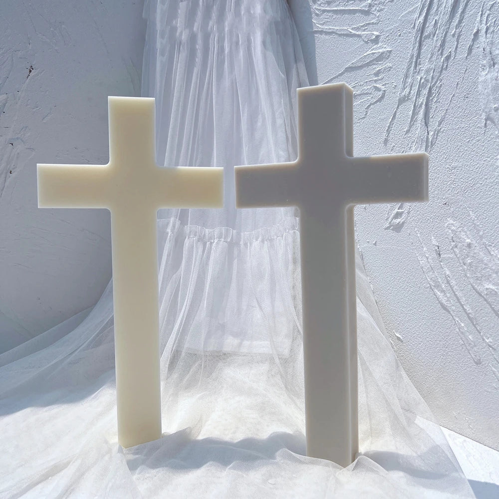 Big Size Cross Candle Silicone Mold
