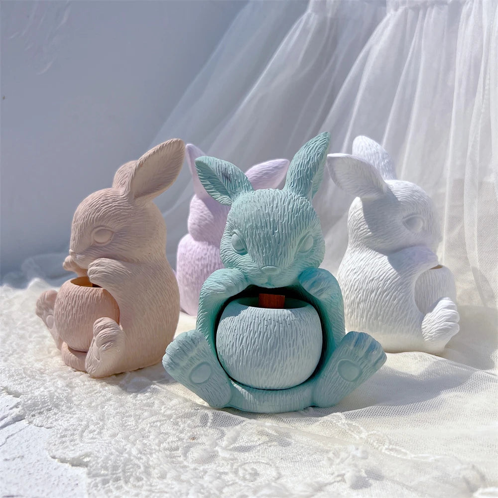 Rabbit Hollow Candle Holder Silicone Mold