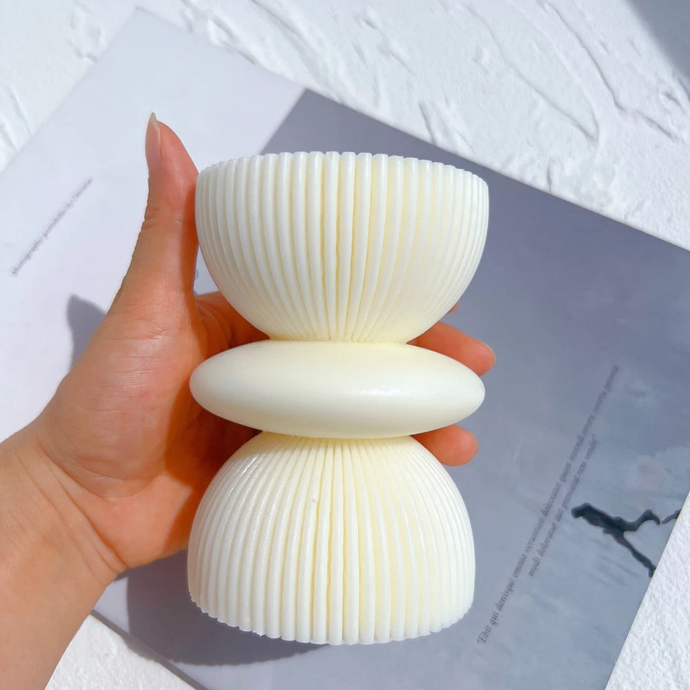 Twist Ribbed Twirl Pillar Candle Mold