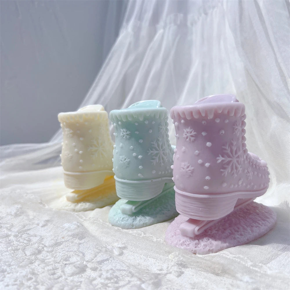 Gingerbread Ice Skates Candle Mold