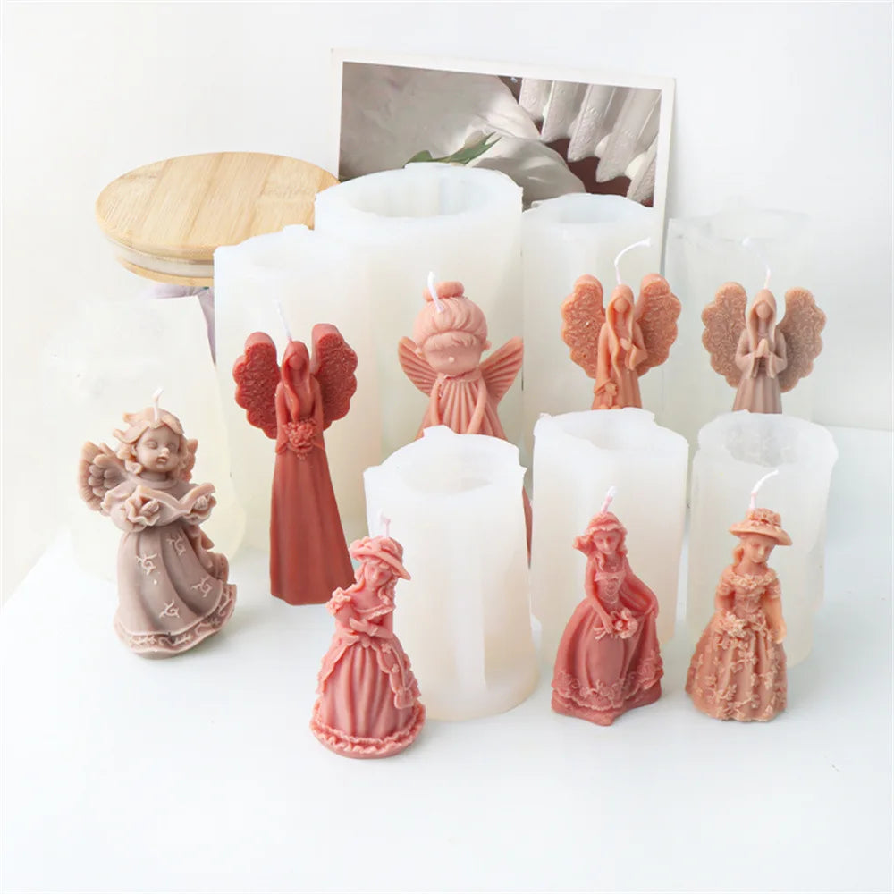 3D Angel Girls Candle Silicone Candle Mold