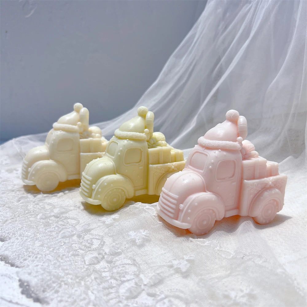 Retro Christmas Truck Candle Mold