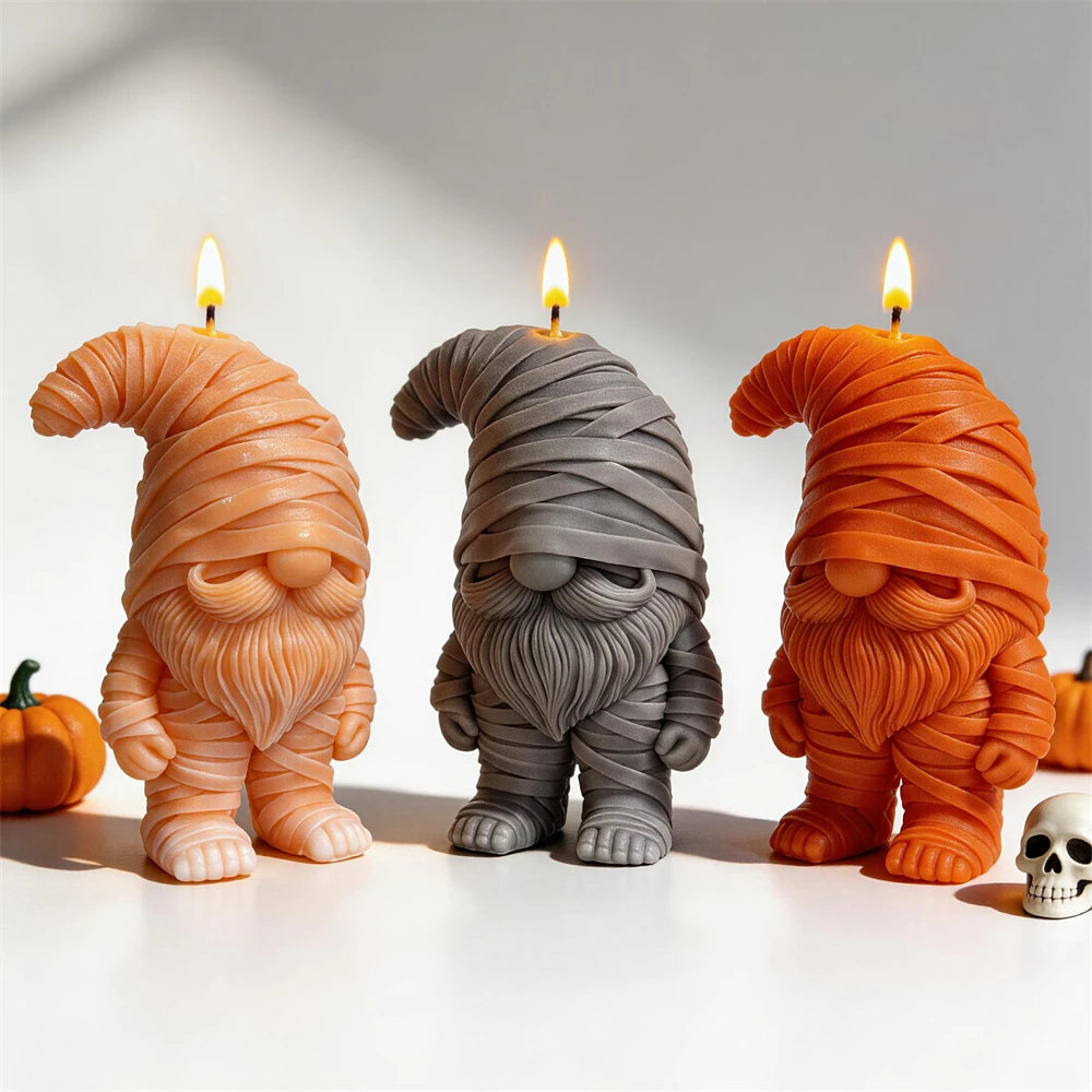 Halloween Mummy Gnome Silicone Candle Mold