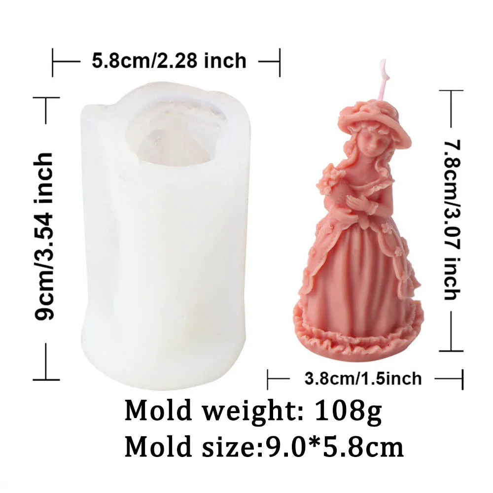 3D Angel Girls Candle Silicone Candle Mold