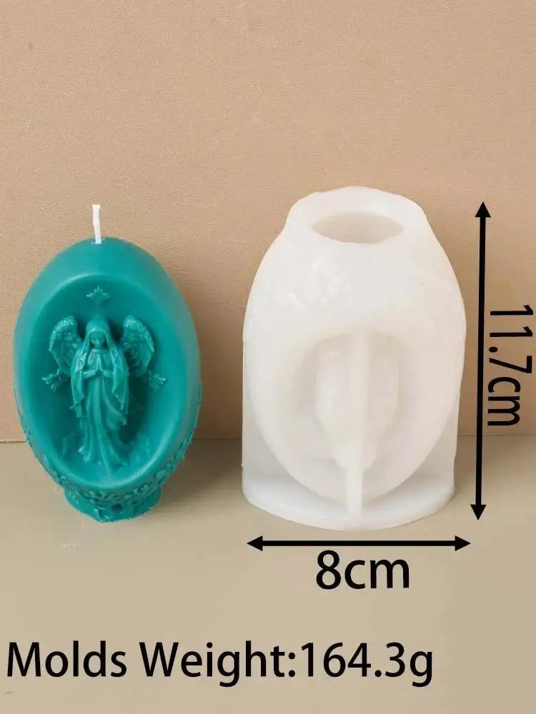 DIY 3D Jesus and Virgin Mary Easter Egg Silicone Candle Mold