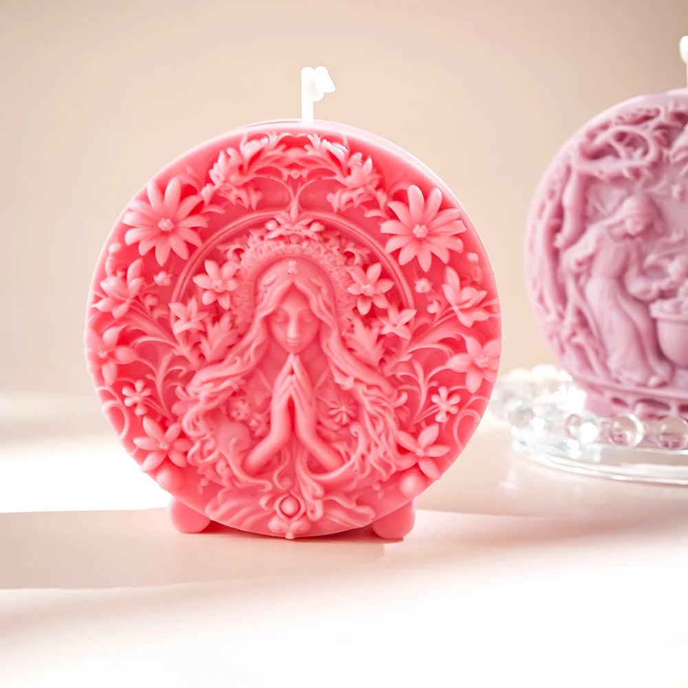 Praying Madonna and Jesus Family Candle Mold