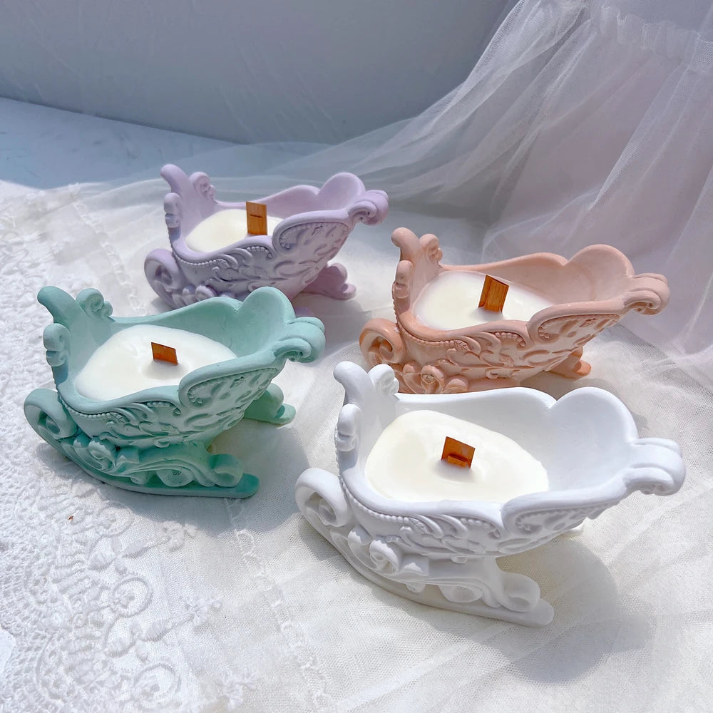 Christmas Sleigh Silicone Candle Vessel Mold
