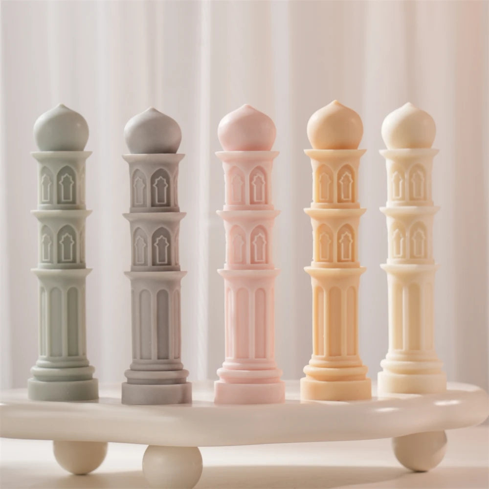Ramadan Kareem Pillar Silicone Candle Mold