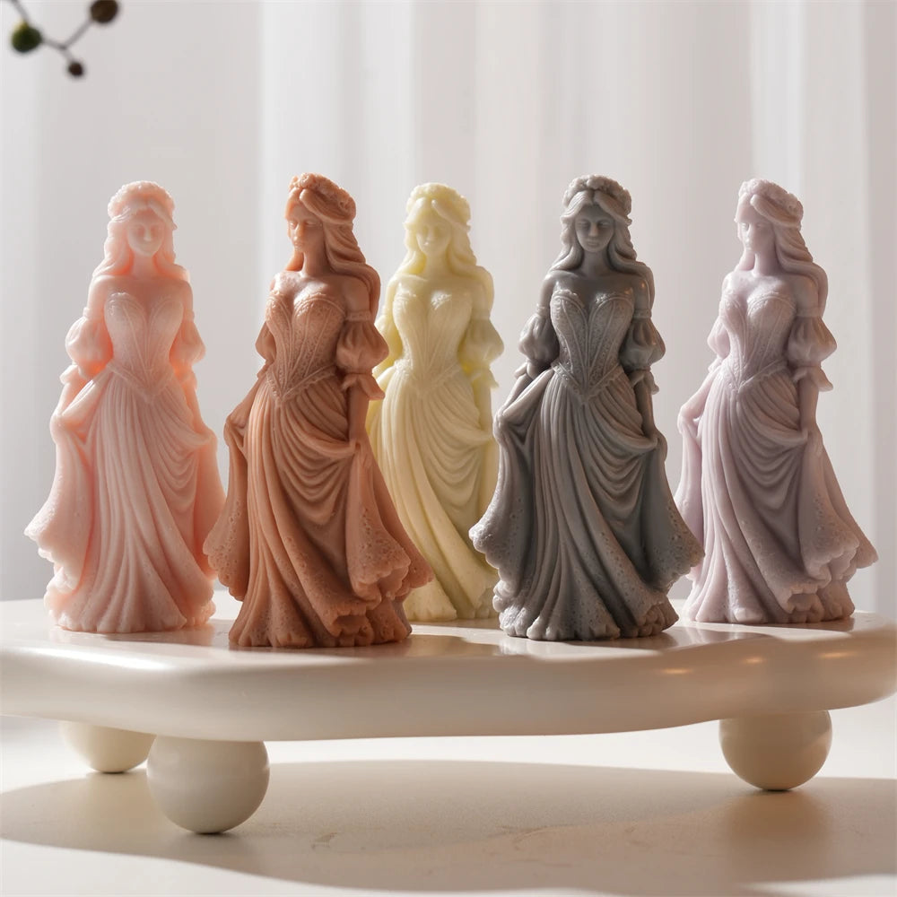 3D Elegant Woman Silicone Candle Mold