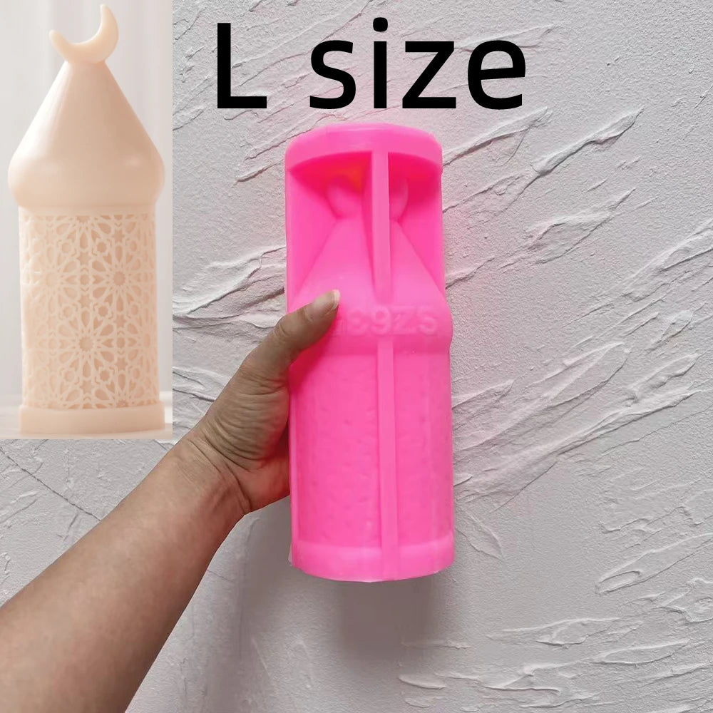 Ramadan Kareem Moon Pillar Candle Silicone Mold