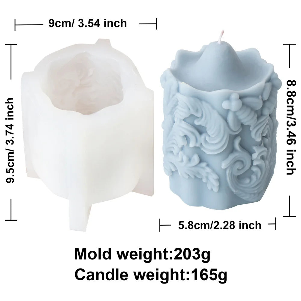 Honey Bee Blossom Pillar Candle Mold