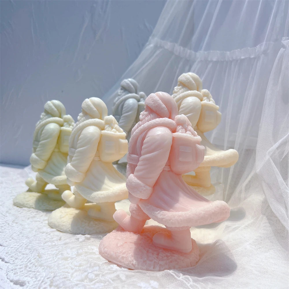 Walking Santa Claus Candle Mold