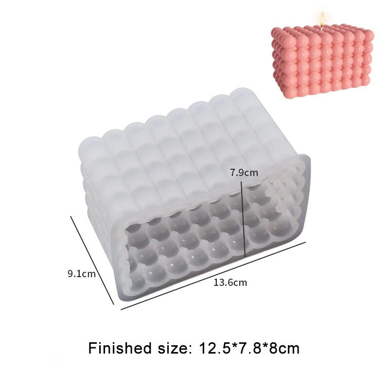 Multi Size Bubble Cube Candle Mold