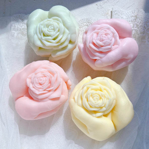 Rose In Hand Candle Mold