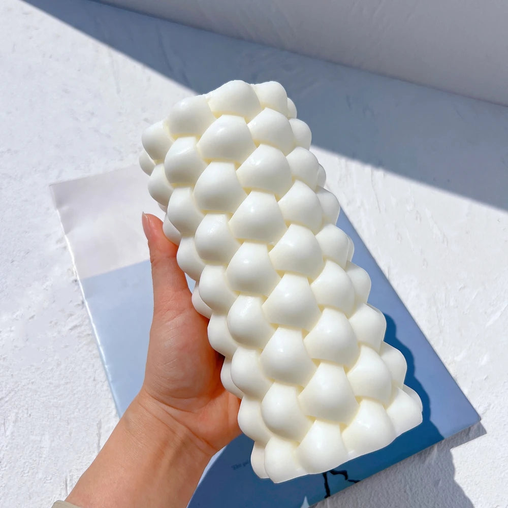 Aesthetic Bubble Pillar Candle Mold