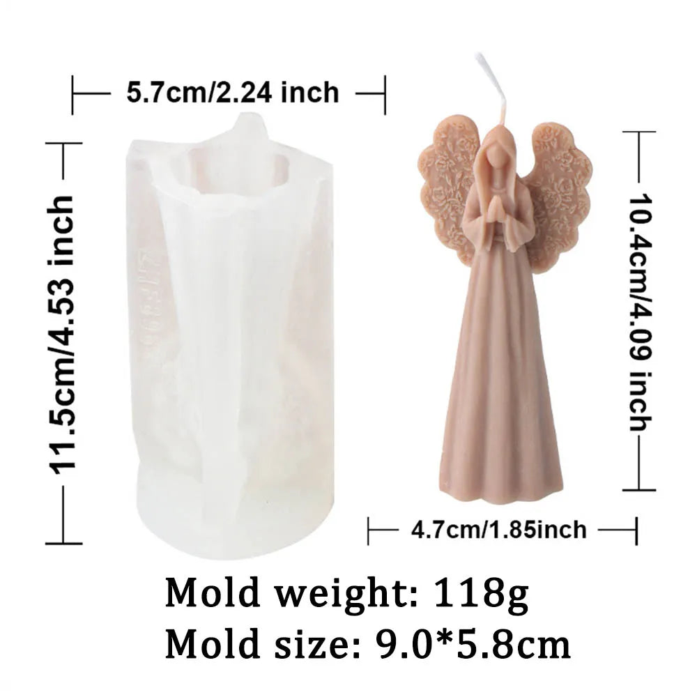 3D Angel Girls Candle Silicone Candle Mold