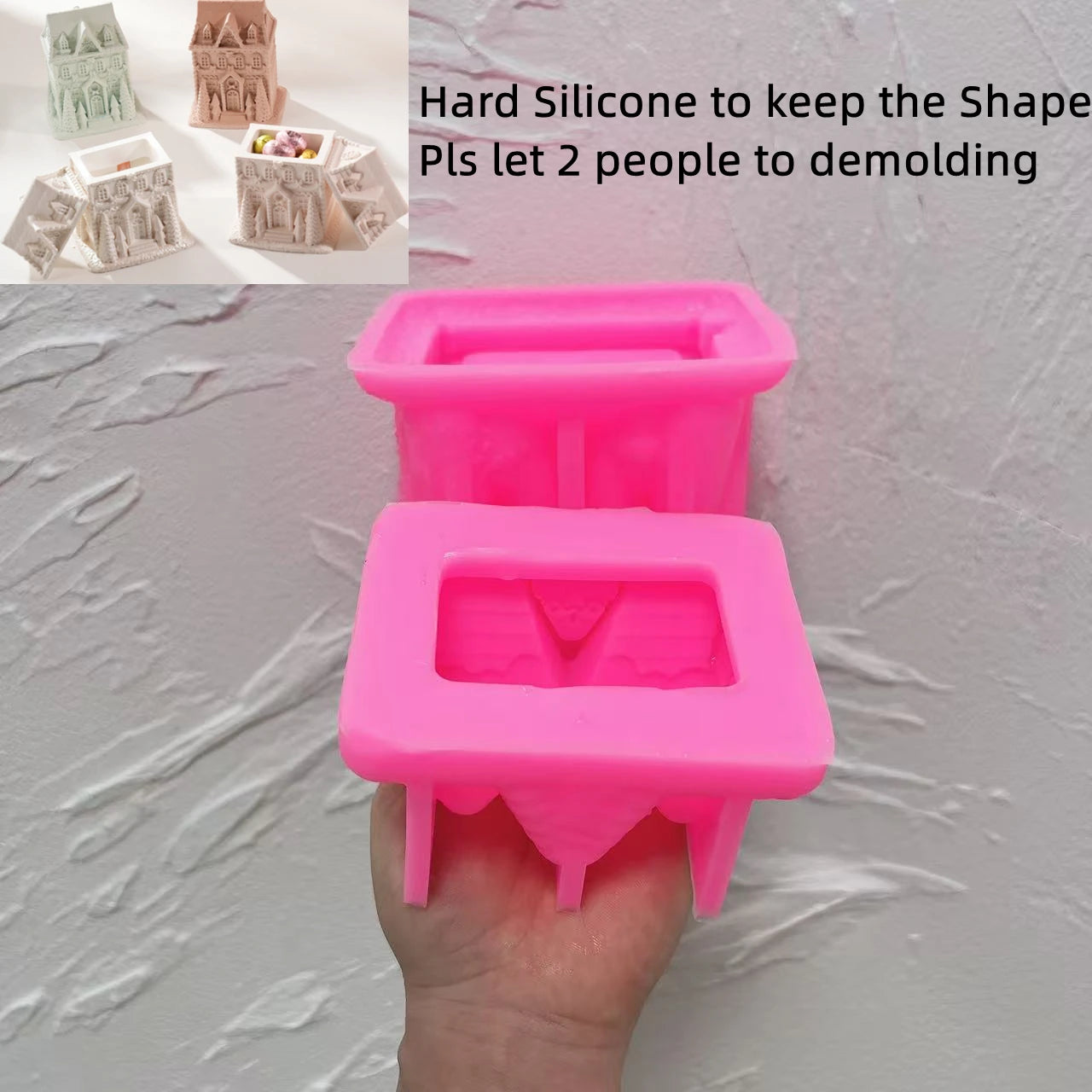 Gingerbread House Candle Jar Mold for DIY Christmas Candles