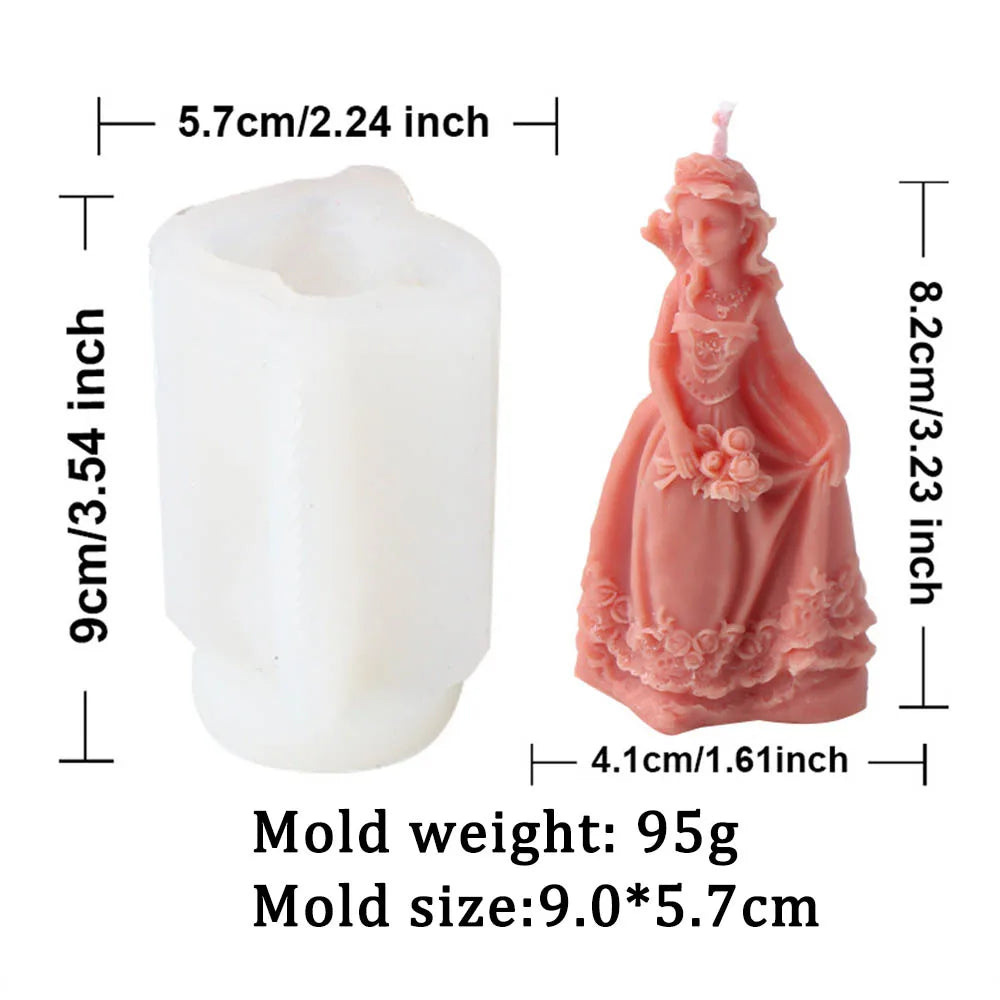 3D Angel Girls Candle Silicone Candle Mold