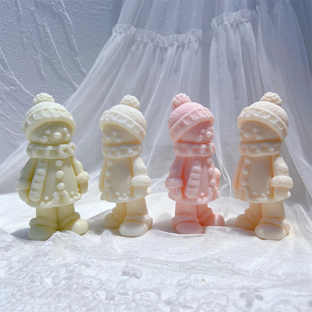 Gingerbread Snowman Candle Silicone Mold