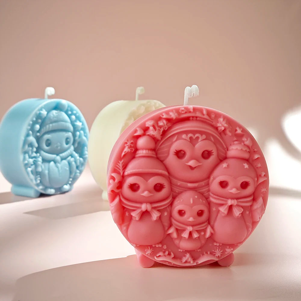 Christmas Snowman Candle Mold