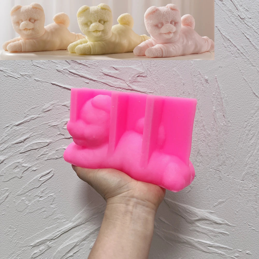 Cute Puppy Silicone Candle Mold